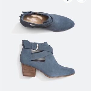 Sole Society Blue Suede Ankle Boots